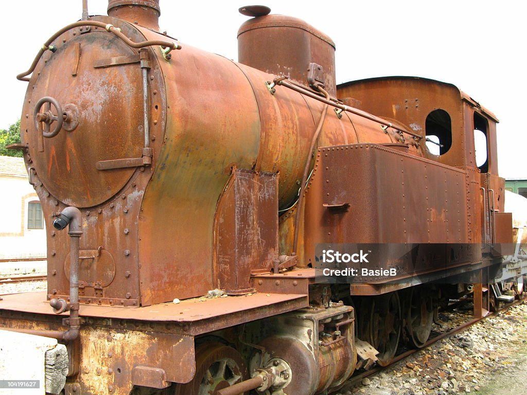 Alte rostige steam locomotive - Lizenzfrei Antiquität Stock-Foto