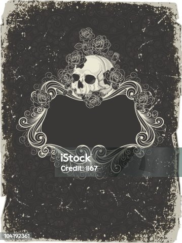 istock Background  with  skull 104192361
