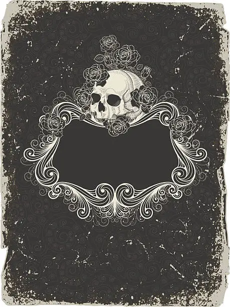 Vector illustration of Background  with  skull