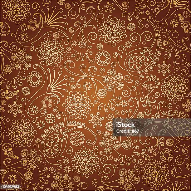 Ilustración de Paisley En Fondo Sin Costuras y más Vectores Libres de Derechos de Patrones visuales - Patrones visuales, Cultura de Persia, Diseño Cachemir