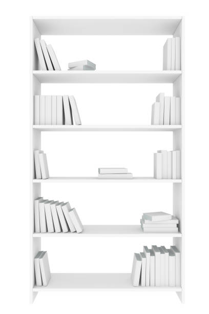 istock White bookcase with many white books isolated 1041940524