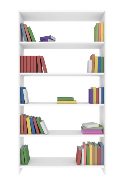 istock White bookcase with many color books isolated 1041940550