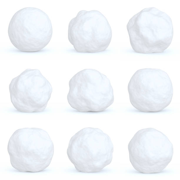 istock Set of snowballs with shadows isolated 1041943386