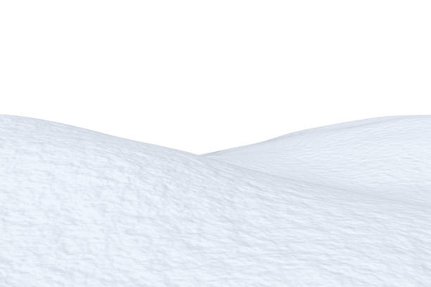 istock Snowy field with hills isolated 1041947018