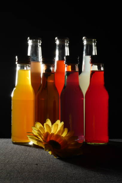 Colorful bottle night drinks alcohol liqour of cocktail juice mocktail for bar party concept