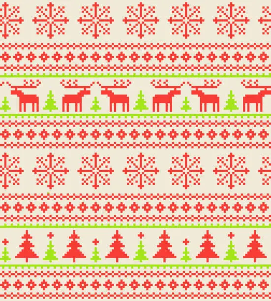 Vector illustration of Christmas pattern