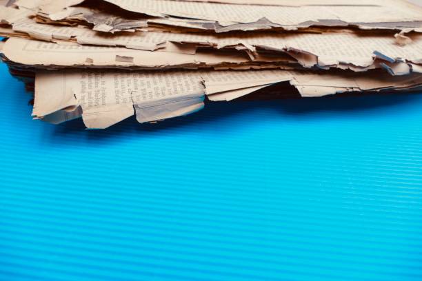 istock Old torn book pages from 19. th century 1041964498