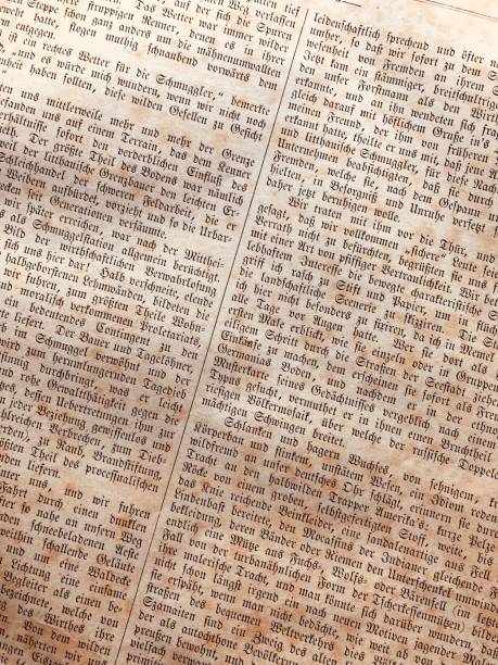 istock Old bleached book page from 19. th century 1041964568