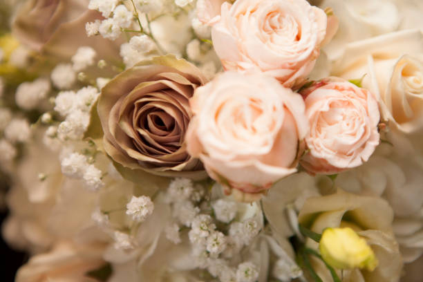 istock Wedding roses brown and peach 1041976656