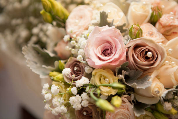istock Wedding roses brown and peach 1041978548