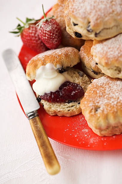 istock Scones & strawberry jam with cream 104198054