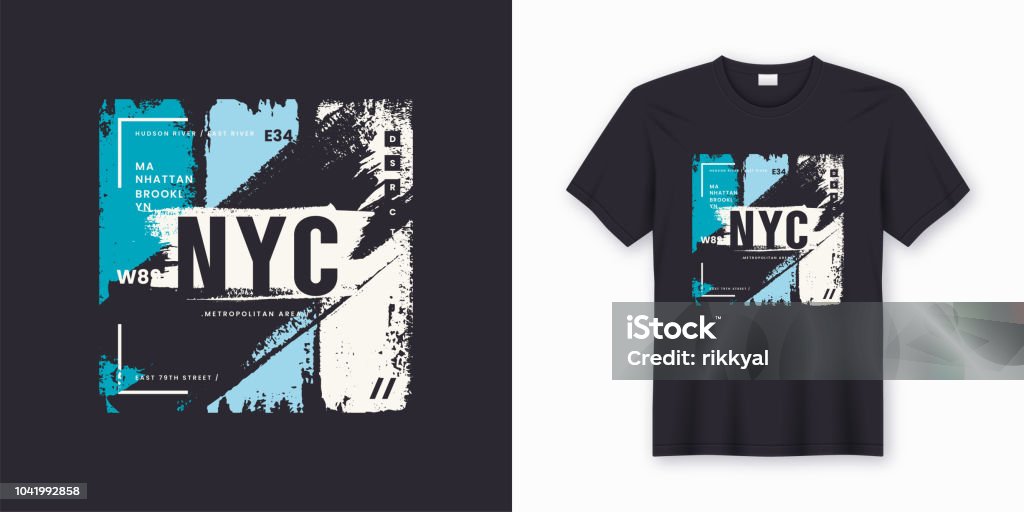 New York City stylish t-shirt and apparel abstract design New York City stylish t-shirt and apparel abstract design. Vector print, typography, poster. Global swatches. T-Shirt stock vector