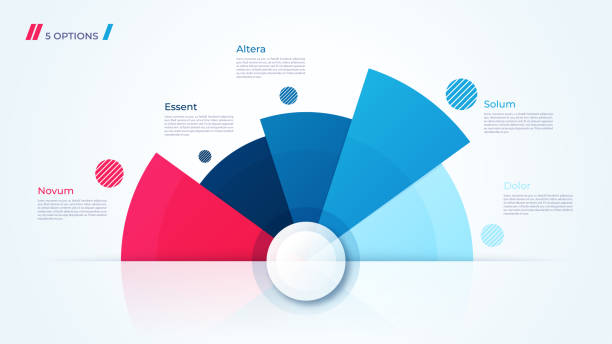 thiết kế biểu đồ vòng tròn vector, mẫu hiện đại để tạo infographics, thuyết trình, báo cáo, trực quan hóa. - biểu đồ hình tròn bức ảnh hình minh họa sẵn có