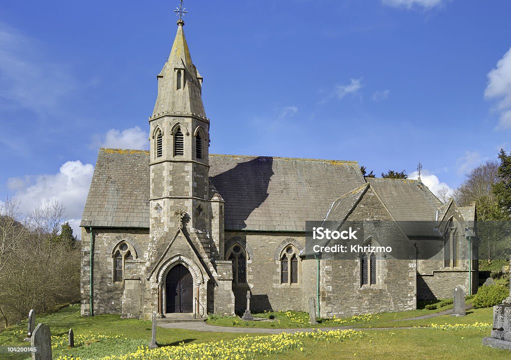 Underbarrow Igreja na Primavera - Royalty-free Amarelo Foto de stock