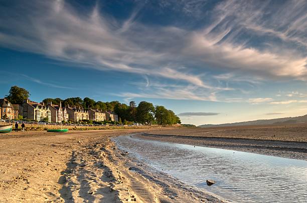 arnside ao anoitecer - cumbria - fotografias e filmes do acervo