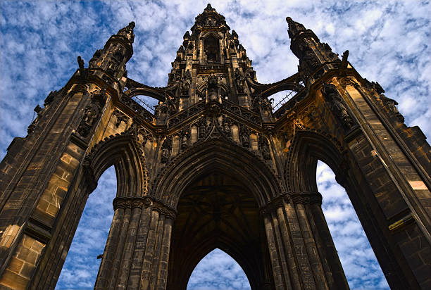 istock The Scott Memorial in Edinburgh under a mottled sky 104200263
