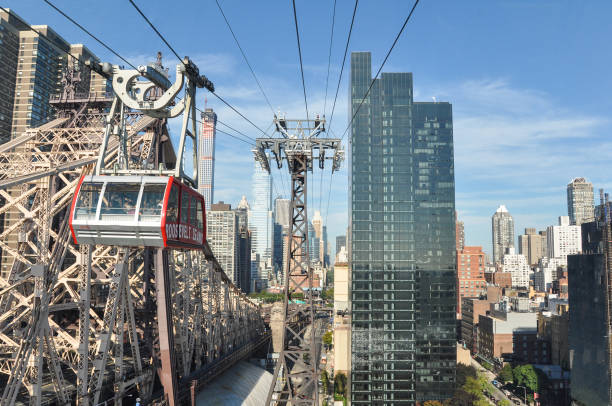 istock Cable car to Roosevelt island in New York 1042007144
