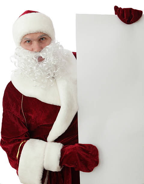 istock Santa Claus with blank banner 104201205
