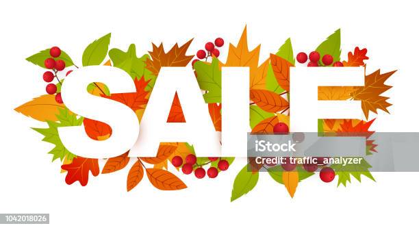 Autumn Sale Stock Illustration - Download Image Now - Autumn, Sale, Advertisement