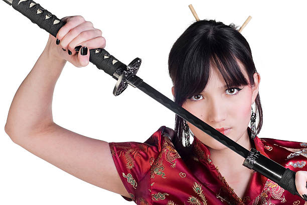 istock girl with katana 104202282