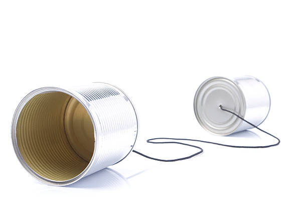 istock Tin Can Phone With Cord On White Background 104202540