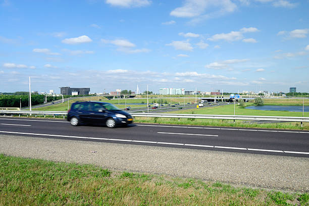 istock Dutch highway and city skyline 104203853