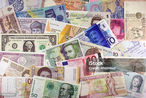 Money Of The World Stock Photo - Download Image Now - Peseta Symbol, Spanish Currency, Paper Currency