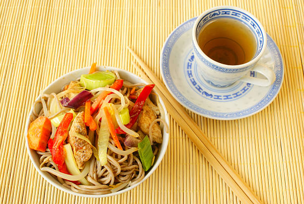 istock Soba noodles with chicken 104205516