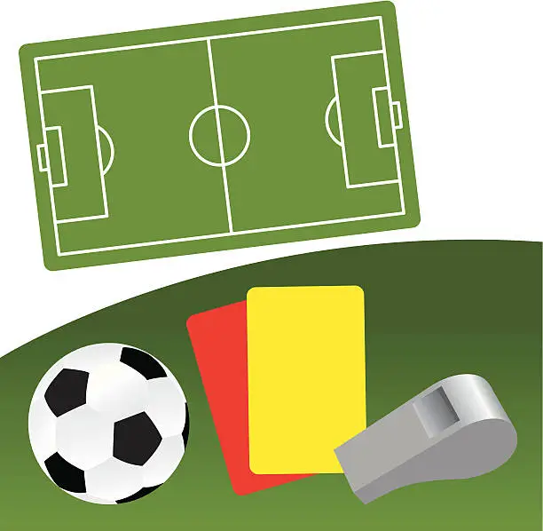 Vector illustration of Soccer elements
