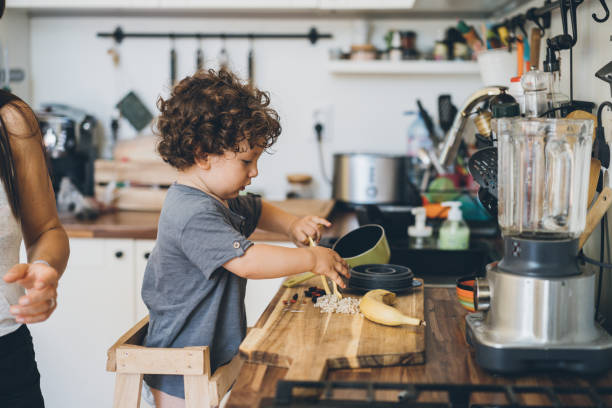 istock Mother and son in the kitchen 1042058886