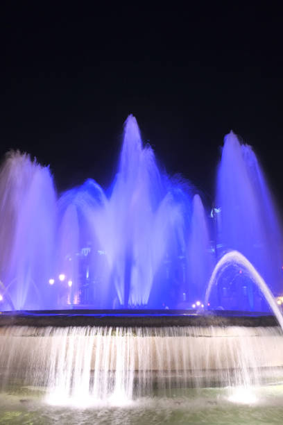 istock Night fountain in the plaza. 1042084974