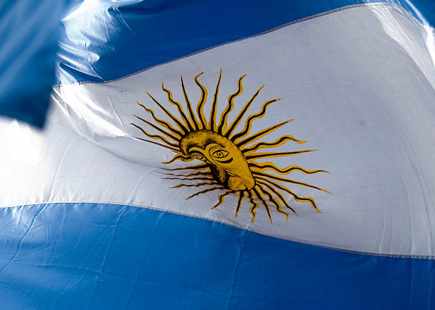 bandiera dell'argentina - bandera foto e immagini stock