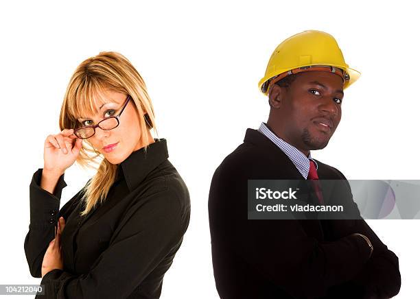 Businesswoman And Businessman Stock Photo - Download Image Now - Adult, African Ethnicity, Black Color