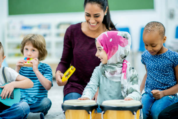 istock Playing music in preschool 1042128680