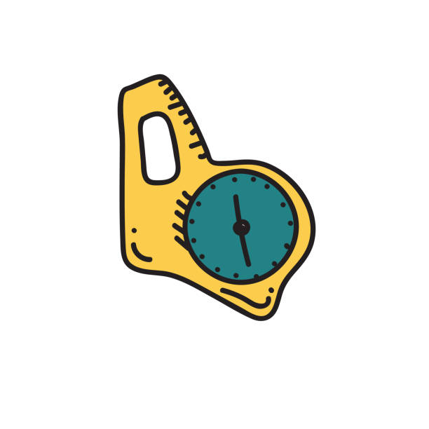 illustrazioni stock, clip art, cartoni animati e icone di tendenza di illustrazione vettoriale della bussola di orientamento - orienteering clip art compass magnet