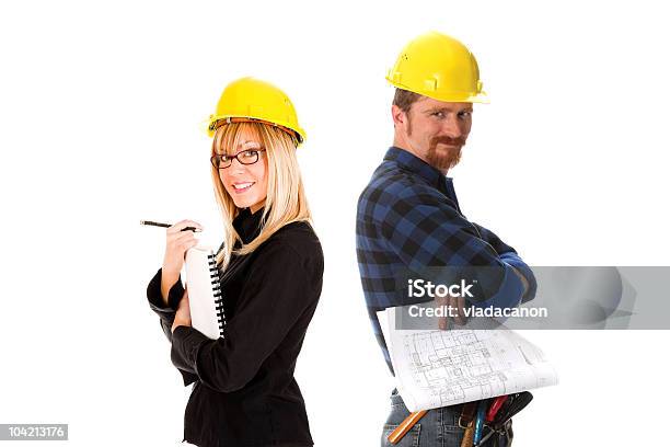 Architetto E Costruzione Dei Lavoratori - Fotografie stock e altre immagini di Abbigliamento - Abbigliamento, Adulto, Affari