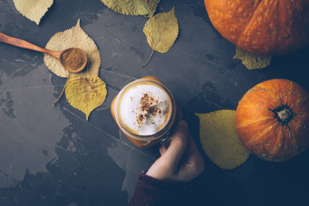 istock Pumpkin spice latte or coffee with cinnamon 1042133984