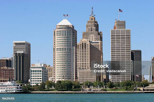 Detroit Foto de stock y más banco de imágenes de Detroit - Michigan - Detroit - Michigan, Panorama urbano, Aire libre
