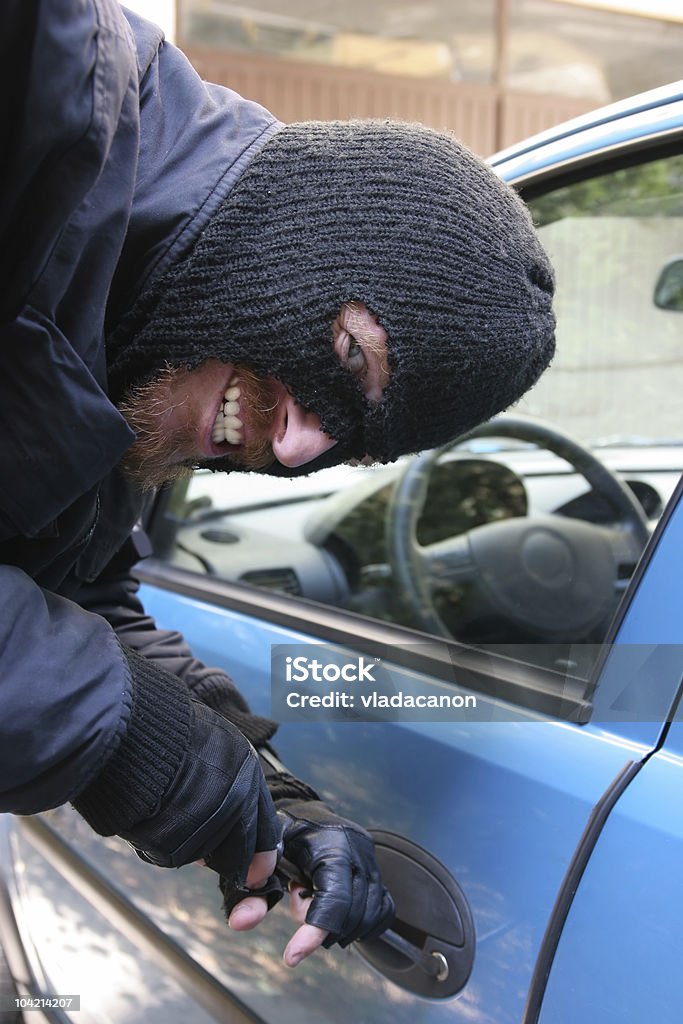 Robo de coche - Foto de stock de Accidente de automóvil libre de derechos