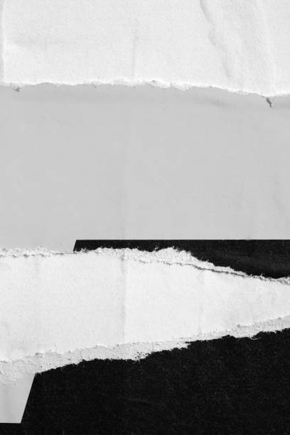 istock Blank white old ripped torn paper crumpled creased posters grunge textures backdrop backgrounds placard 1042145122