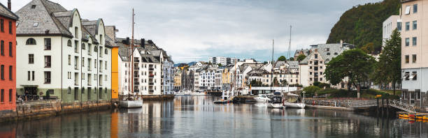 istock Old architecture of Alesund, Norway 1042145240