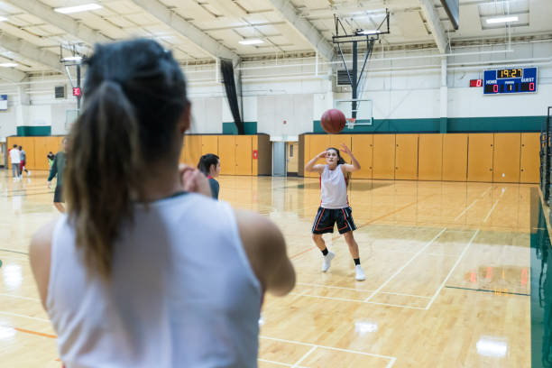 istock Women's College Basketball Practice 1042146540