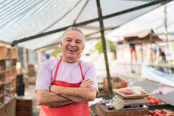Business owner at farmer's market Pride market vendor stock pictures, royalty-free photos & images