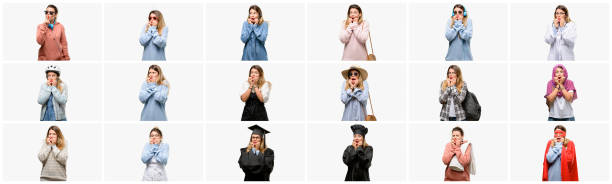 istock Cool woman, different professions terrified and nervous expressing anxiety and panic gesture, overwhelmed 1042150604