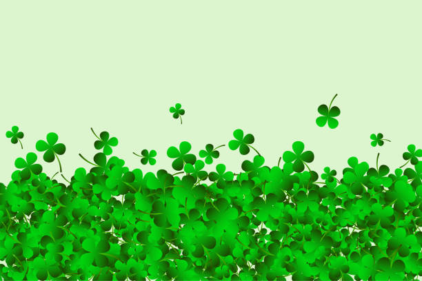 istock Saint Patricks day background with clover leaves or shamrocks. 1042153108