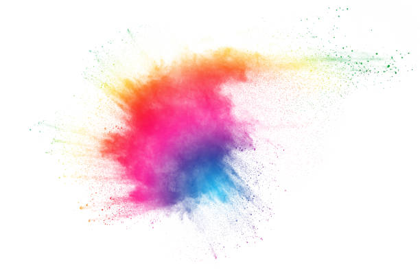 istock Abstract powder splatted background. Colorful powder explosion on white background. Colored cloud. Colorful dust explode. Paint Holi. 1042165420