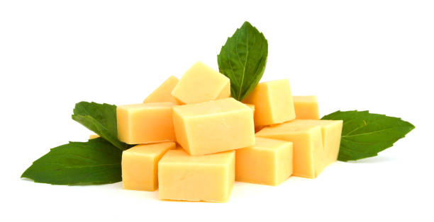 istock piece of cheese isolated on a white background 1042175124