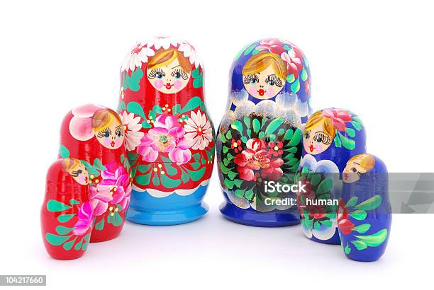 Rosyjski Dolls - zdjęcia stockowe i więcej obrazów Babuszka - Babuszka, Bez ludzi, Białe tło
