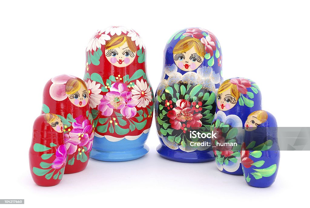 Bonecas russas - Foto de stock de Azul royalty-free