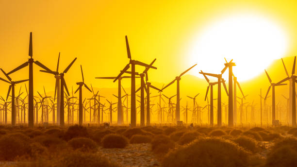 Wind Turbines stock photo